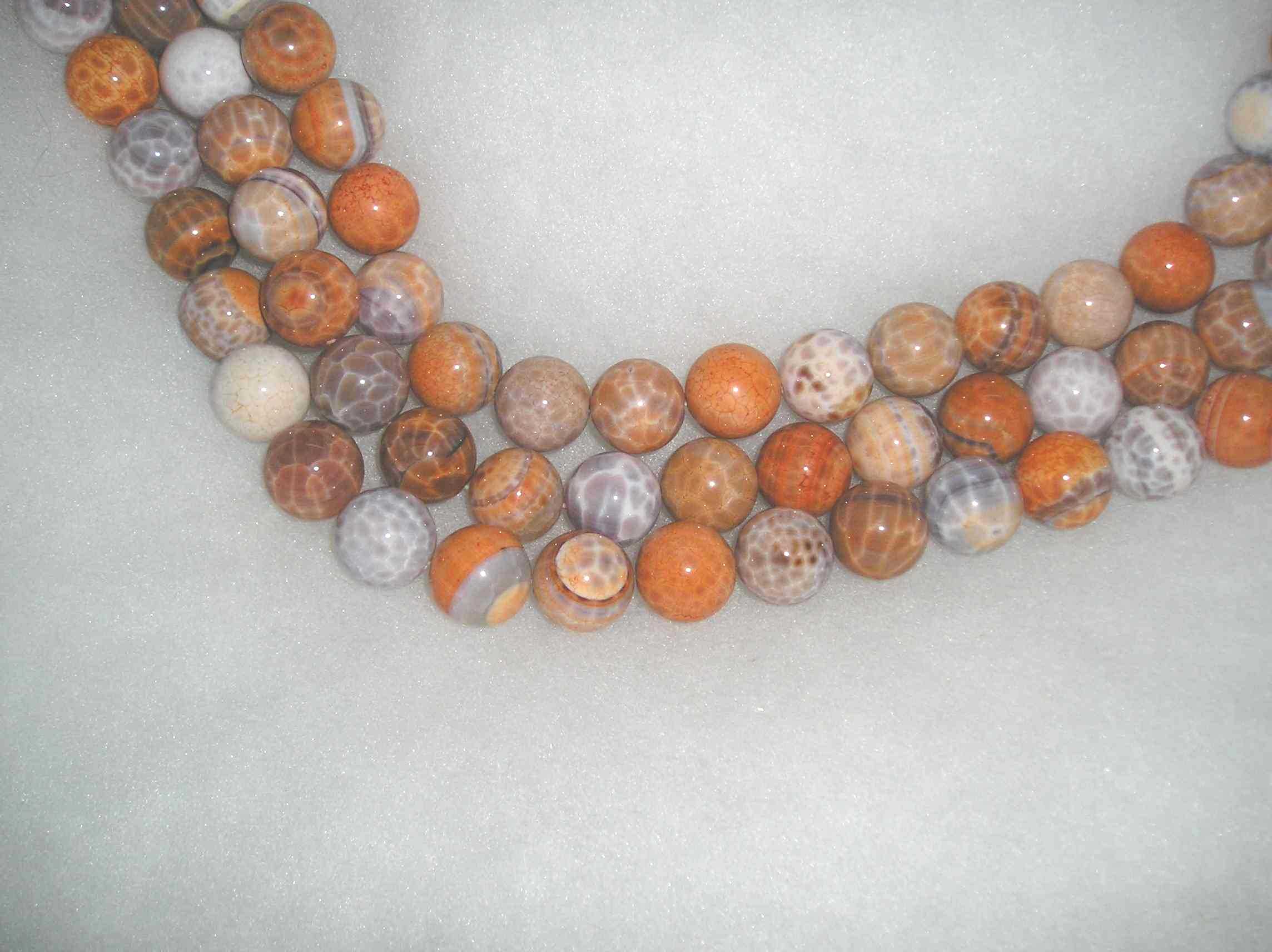 18 MM FIRE AGATE ROUND BEADS