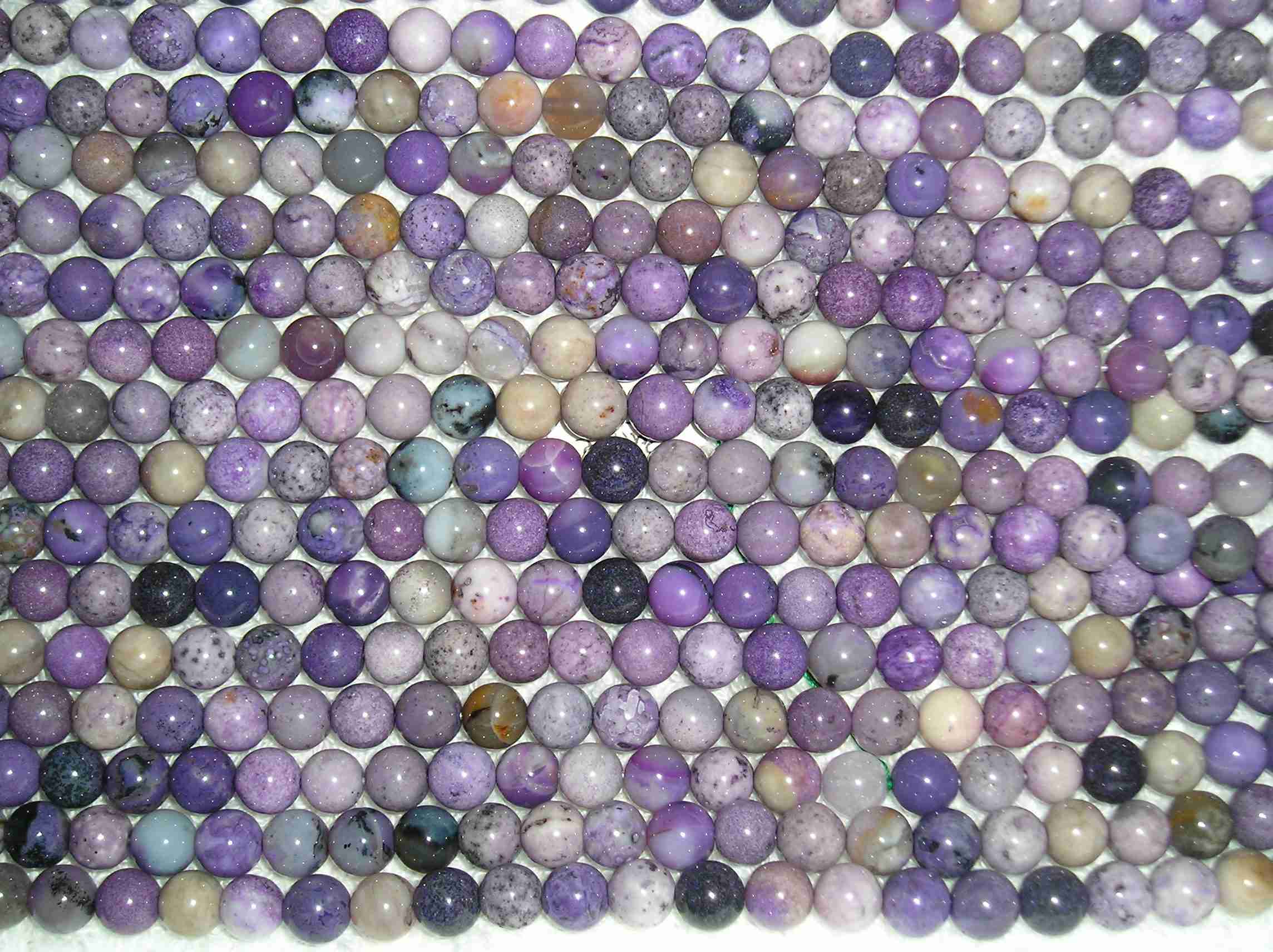 8 MM PURPLE CRAZY LACE ROUND BEADS